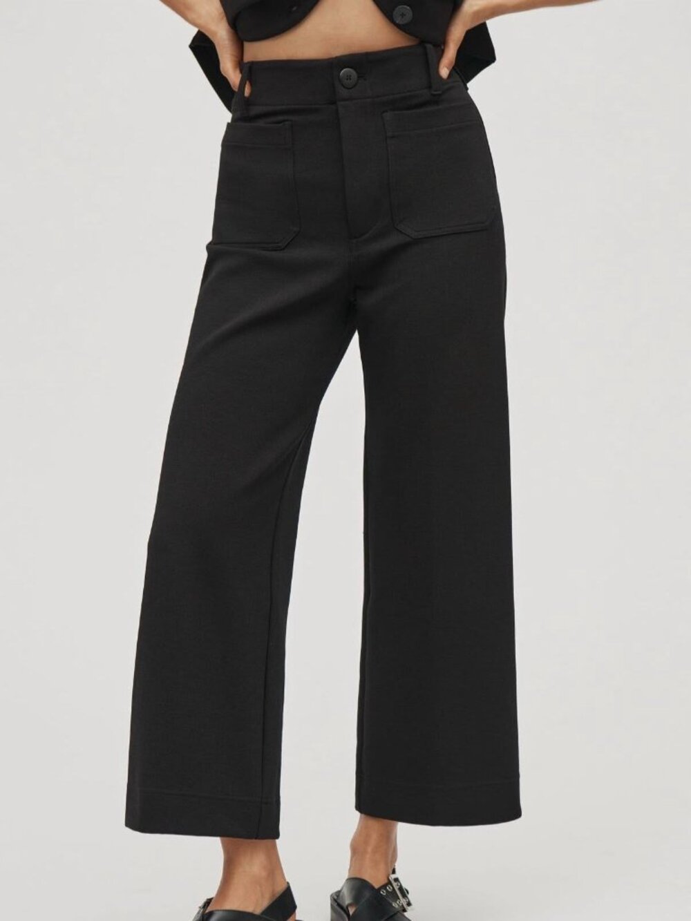 Colette Knit Crop Wide-Leg Pants (Maeve) – Size 24